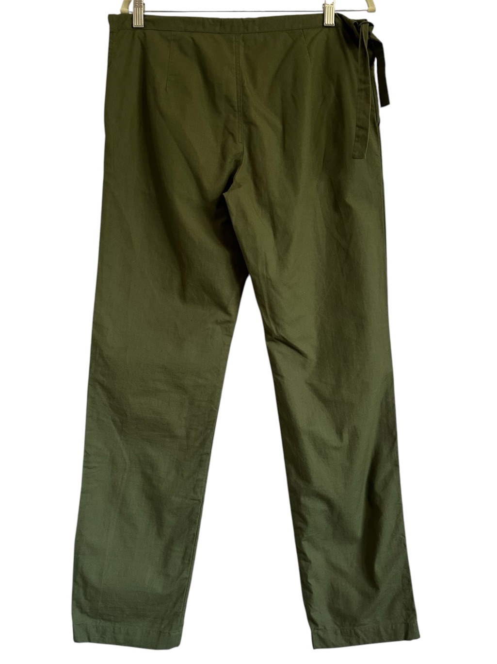 Organic By John Patrick Utility Green Draw Tie Cotton Pants Size 4 — image 3 of 8
